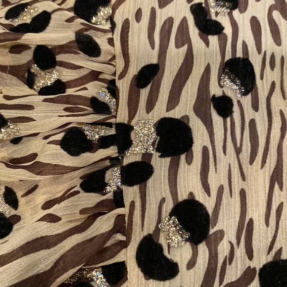 Imoga kids size 7 glitter leopard print flared top - Picture 4 of 5